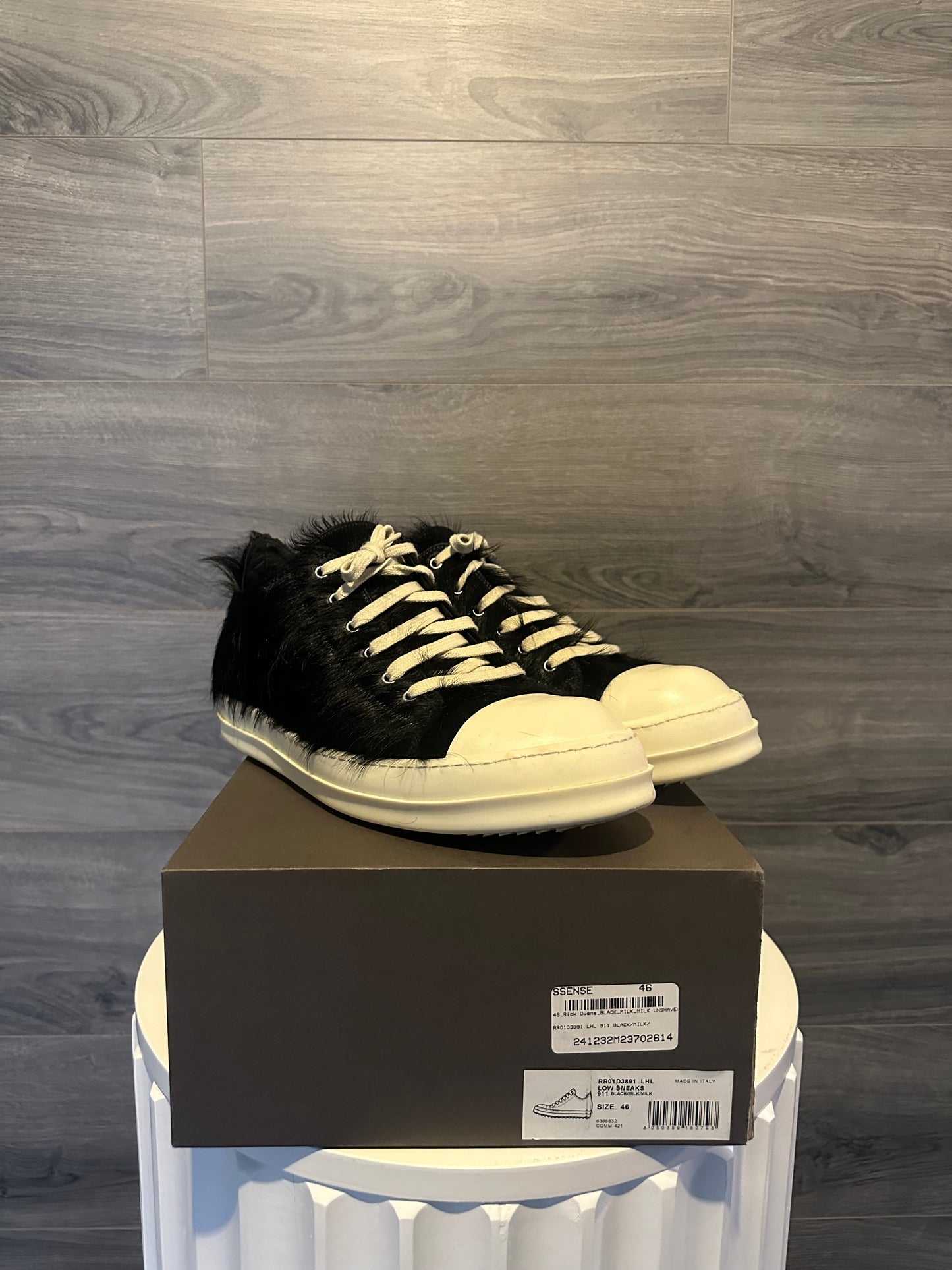 Rick Owens Mainline Fur Lowtop Ramones