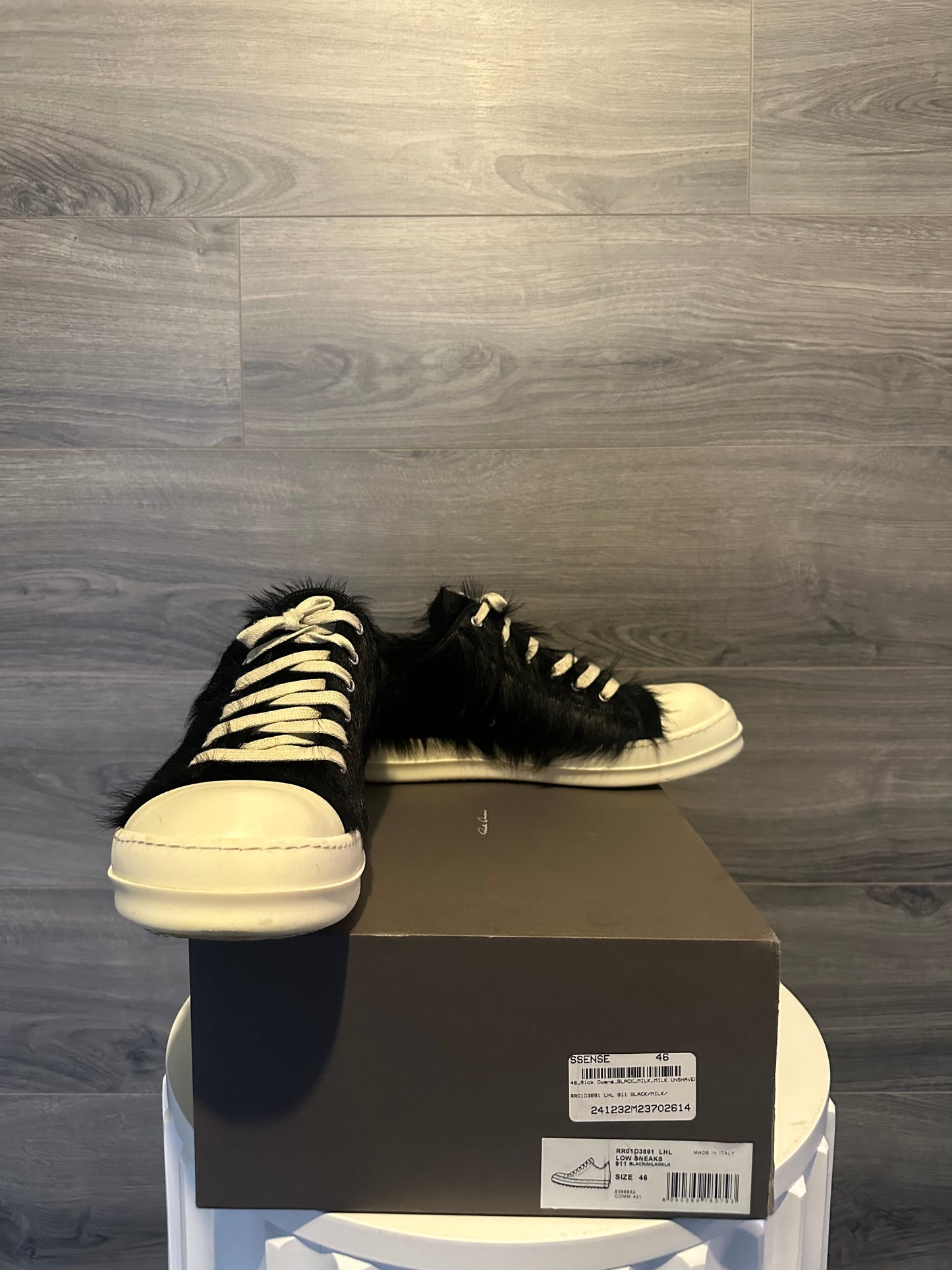 Rick Owens Mainline Fur Lowtop Ramones