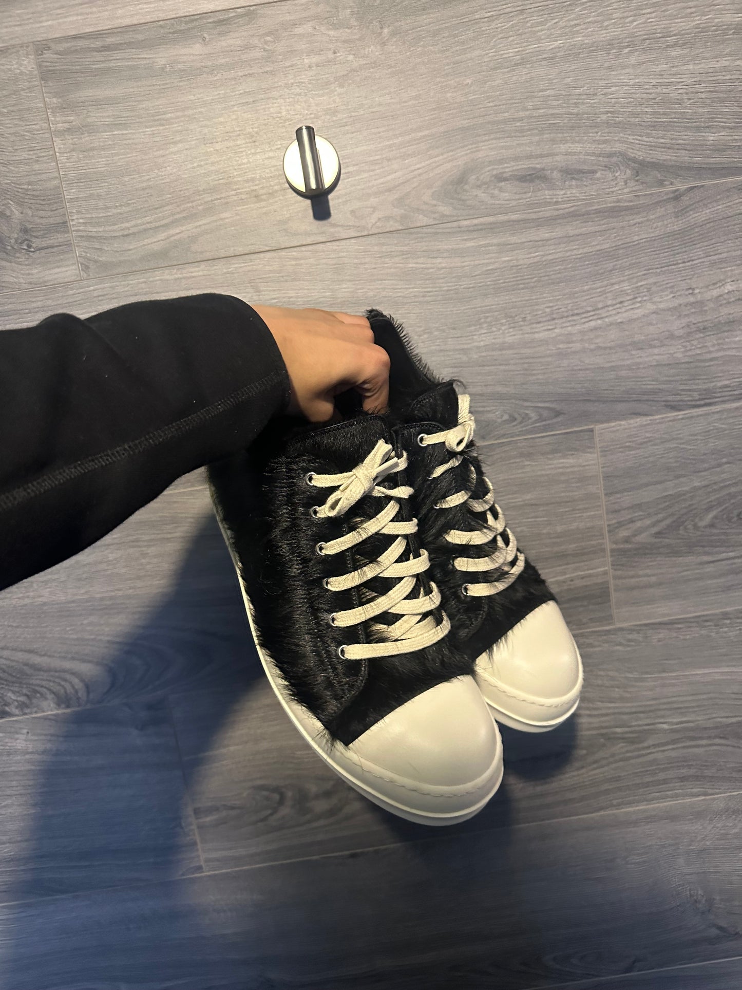 Rick Owens Mainline Fur Lowtop Ramones