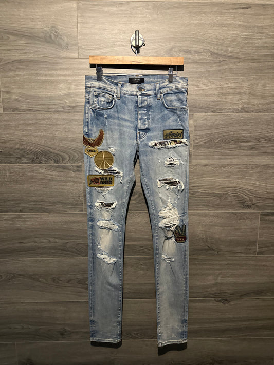 Amiri Embroidered Patch Jeans