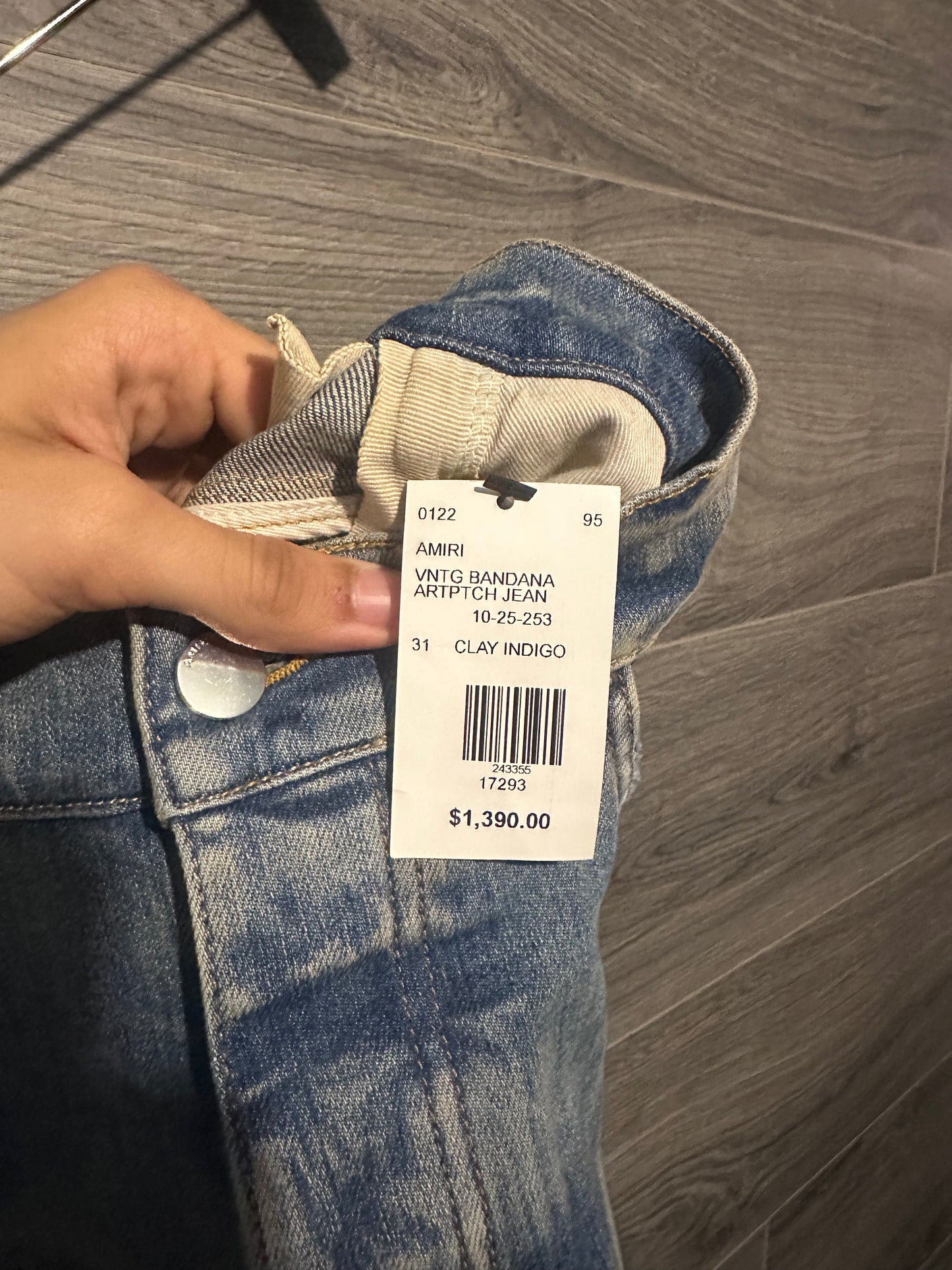 Amiri Orange Bandana Patch Jeans