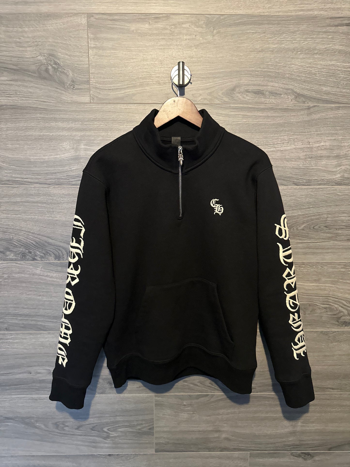 Chrome Hearts Cashmere Embroidered Quarter Zip