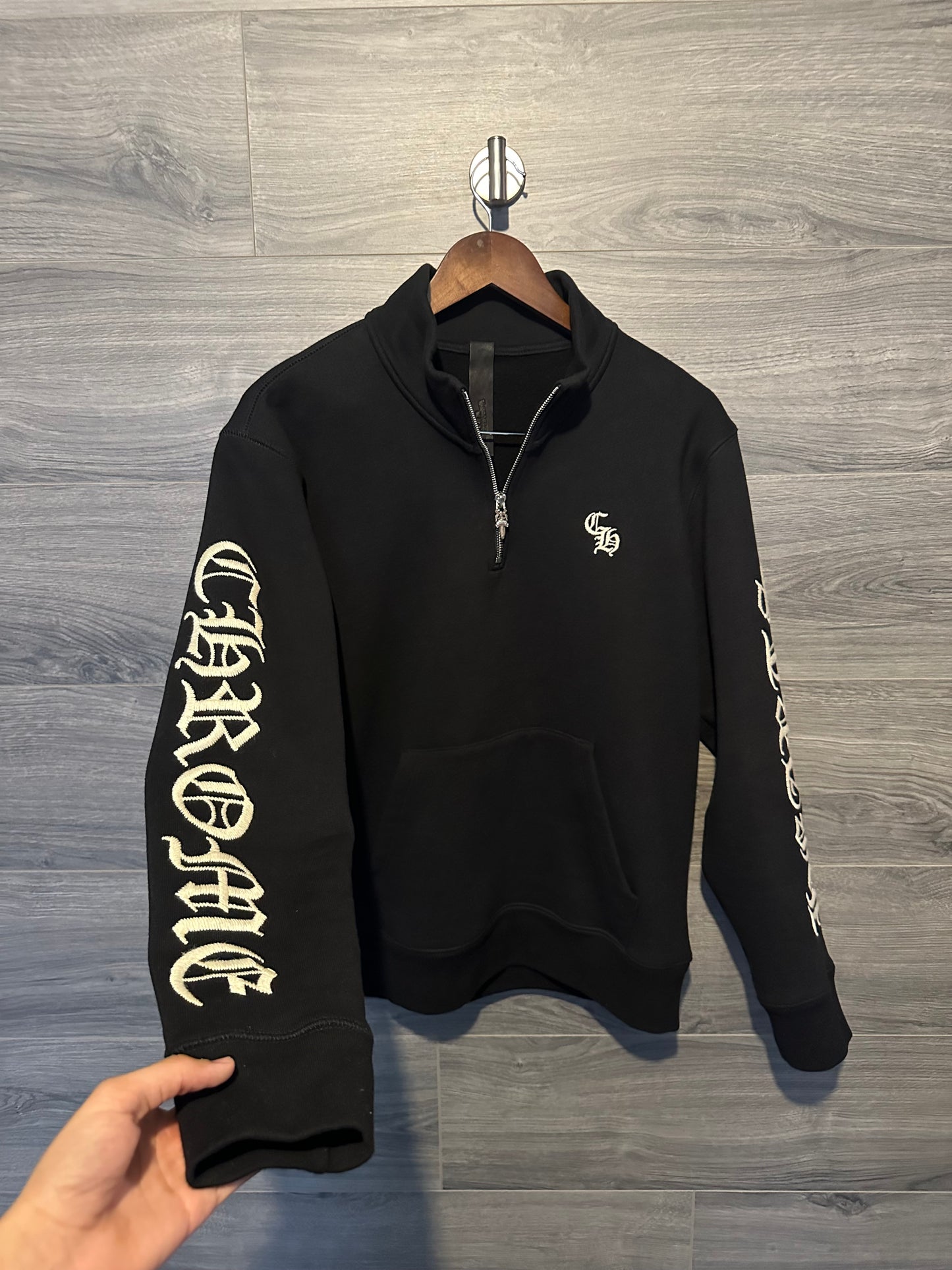 Chrome Hearts Cashmere Embroidered Quarter Zip