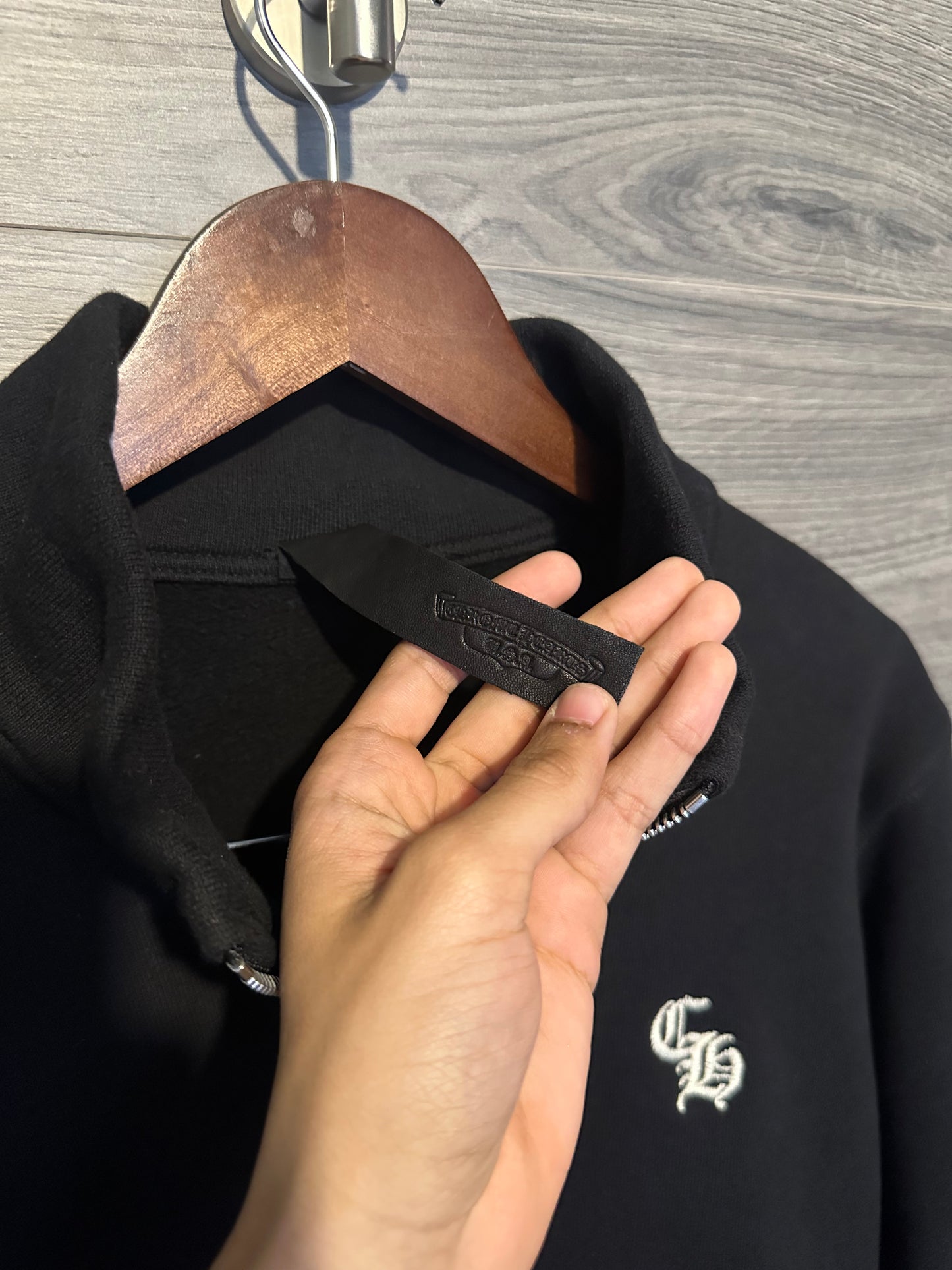 Chrome Hearts Cashmere Embroidered Quarter Zip