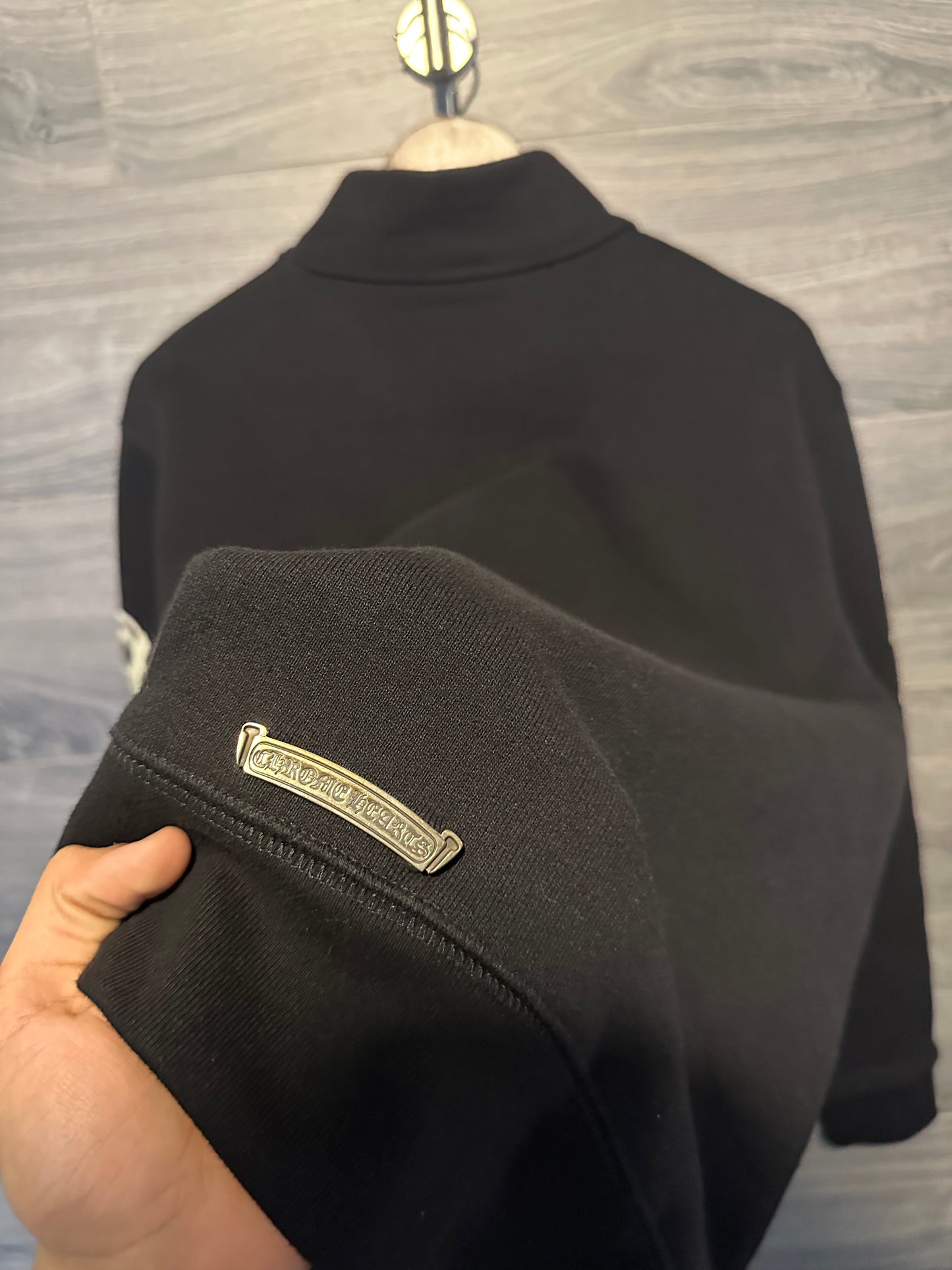 Chrome Hearts Cashmere Embroidered Quarter Zip