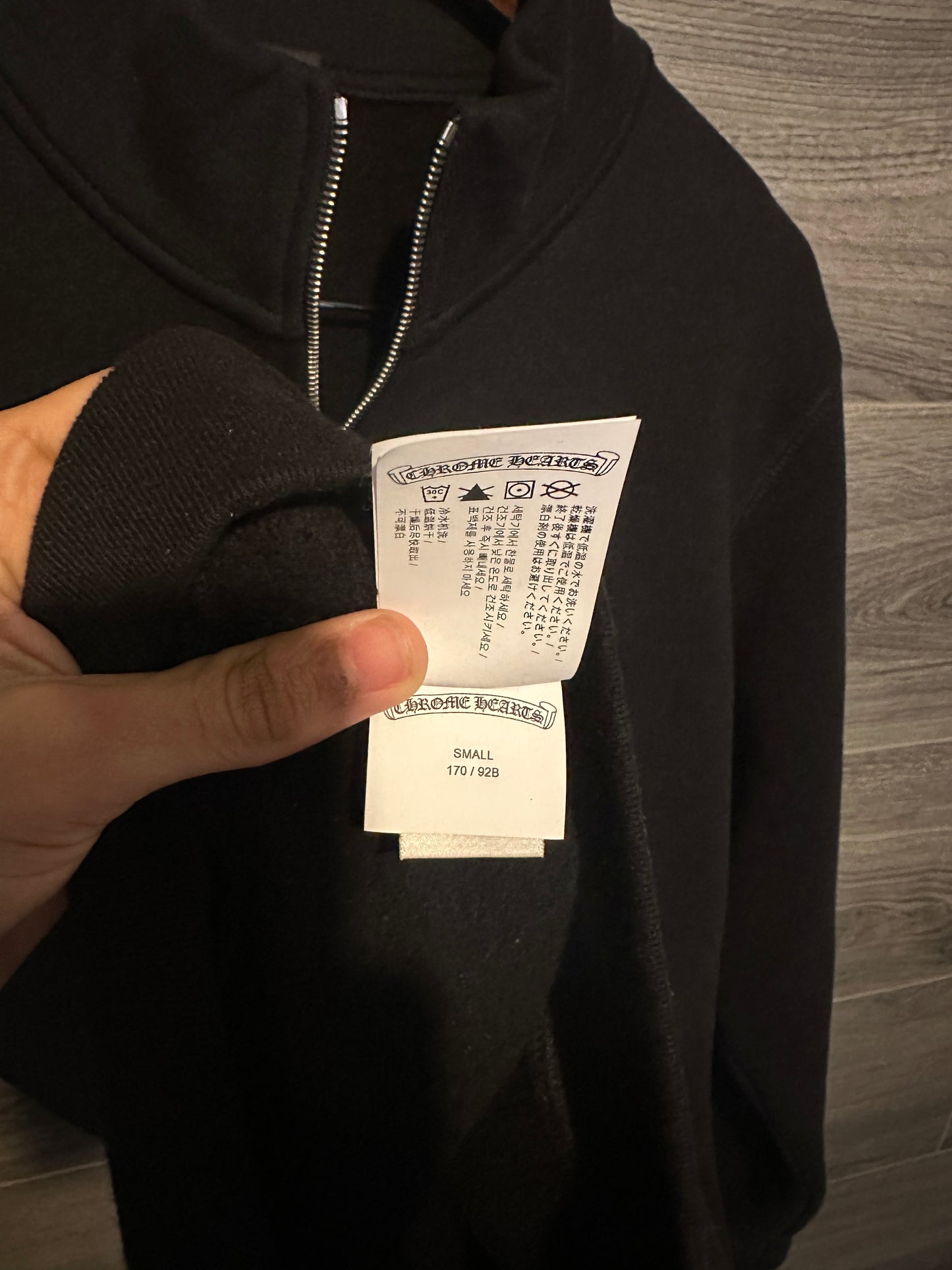 Chrome Hearts Cashmere Embroidered Quarter Zip