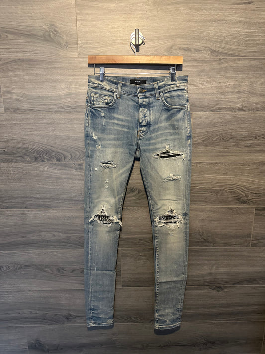 Amiri Mx1 "Bandana" Patch Jeans