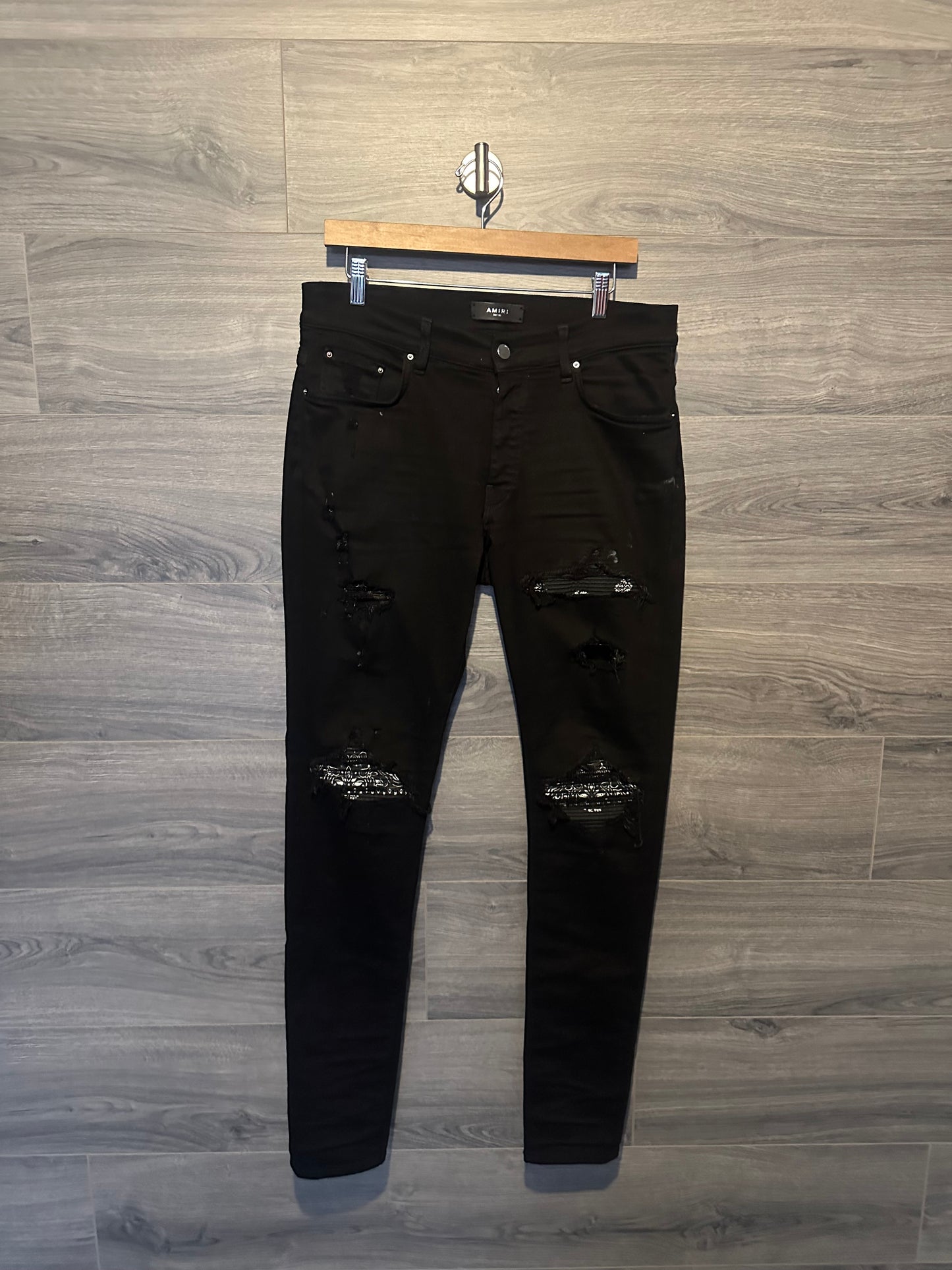 Amiri Mx1 "Black Bandana" Patch Jeans