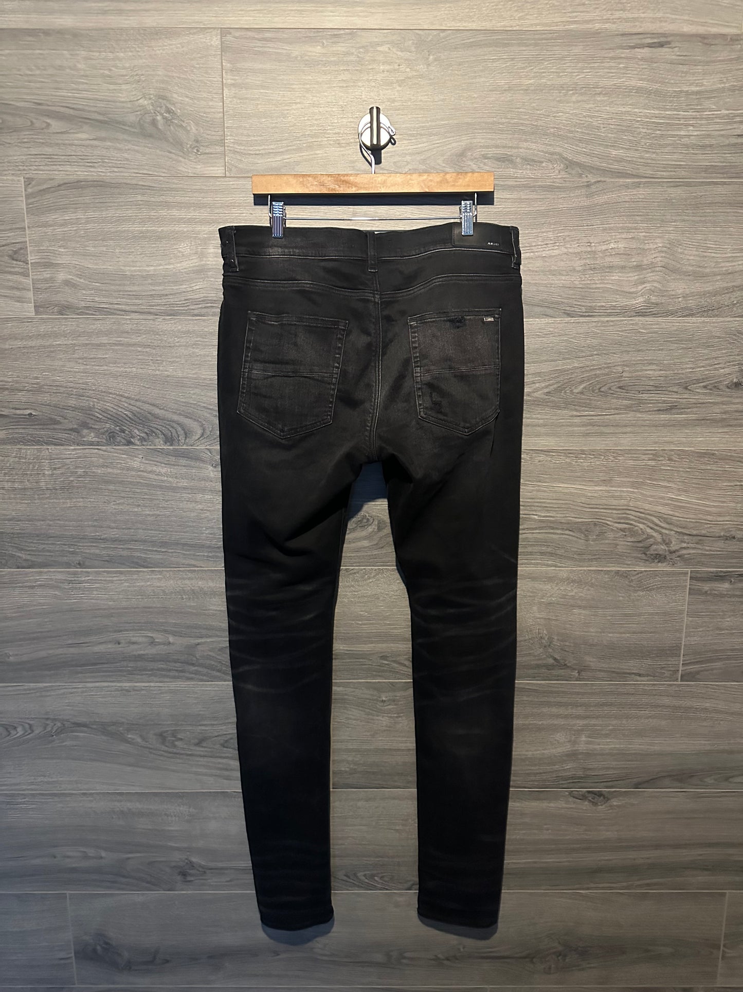 Amiri Mx1 "Blue" Patch Black Jeans