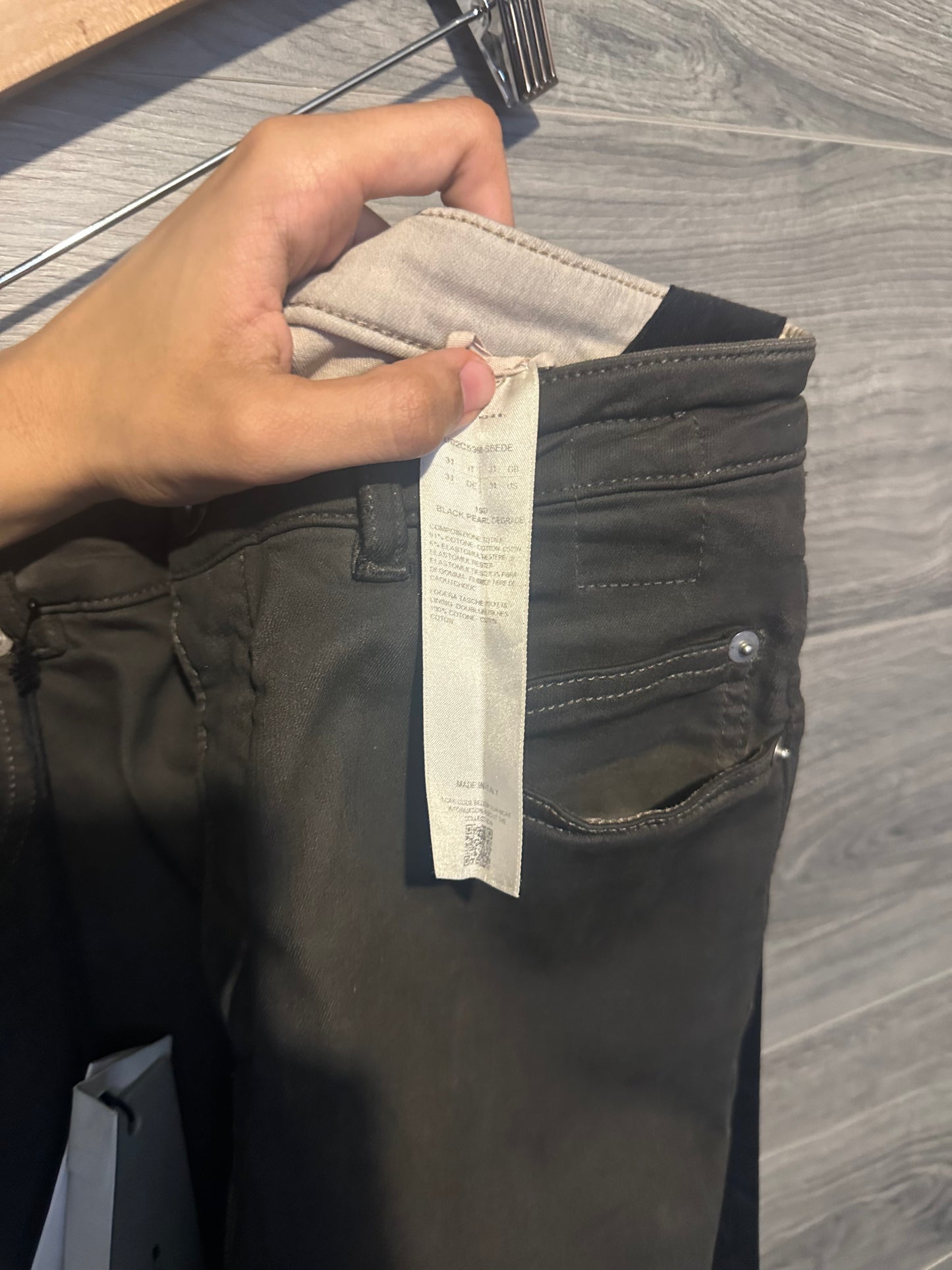 Rick Owens Black Pearl Degrade Jeans