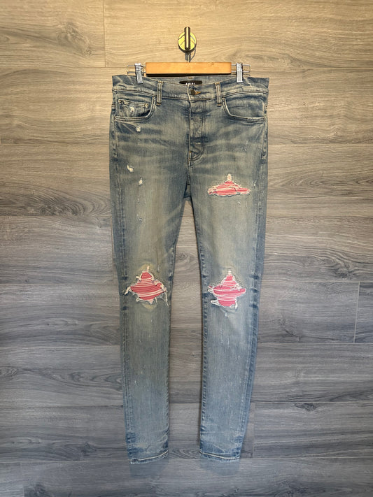 Amiri Mx1 "Pink" Patch Jeans